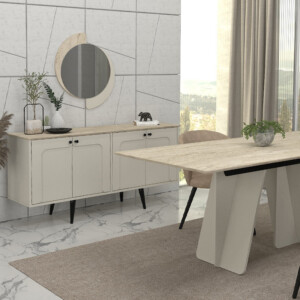 Μπουφές Sevilla Megapap χρώμα sandstone - travertine 150x44,6x72,2εκ. - Image 5