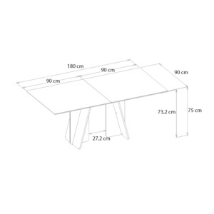 Τραπέζι Sevilla Megapap χρώμα sandstone - travertine 180x90x75εκ. - Image 8
