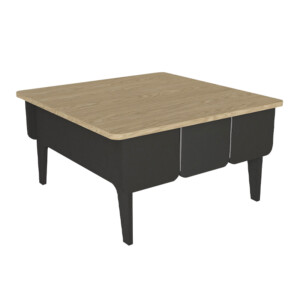 Τραπεζάκι σαλονιού Pedro Megapap χρώμα ανθρακί - rota oak 73,2x73,2x38,6εκ. - Image 5