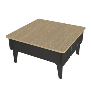 Τραπεζάκι σαλονιού Pedro Megapap χρώμα ανθρακί - rota oak 73,2x73,2x38,6εκ. - Image 7