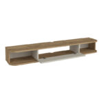 Έπιπλο τηλεόρασης επιτοίχιο Cross Megapap με LED χρώμα sepet oak - sandstone 150x29,6x19,2εκ. - Image 6