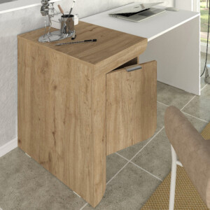 Γραφείο εργασίας Dario Megapap χρώμα sepet oak - λευκό 120x60x73,2εκ. - Image 4