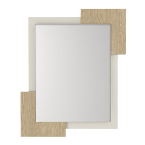 Καθρέπτης τοίχου Selinos Μegapap χρώμα sandstone - rota oak 65x2,2x85εκ. - Image 4