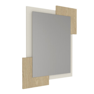 Καθρέπτης τοίχου Selinos Μegapap χρώμα sandstone - rota oak 65x2,2x85εκ. - Image 5