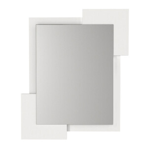 Καθρέπτης τοίχου Selinos Μegapap χρώμα λευκό 65x2,2x85εκ. - Image 3