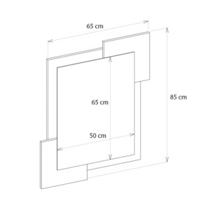 Καθρέπτης τοίχου Selinos Μegapap χρώμα λευκό 65x2,2x85εκ. - Image 5
