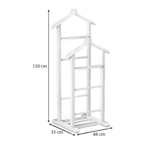 Επιδαπέδια κρεμάστρα Beta II Megapap ξύλινη χρώμα λευκό 48x35x120εκ. - Image 4