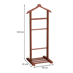 Επιδαπέδια κρεμάστρα Beta Megapap ξύλινη χρώμα καρυδί 48x35x120εκ. - Image 4
