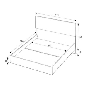 Κρεβάτι Oryana Megapap χρώμα λευκό 160x200εκ. - Image 3
