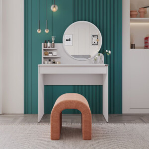 Τουαλέτα με καθρέπτη Dior Megapap χρώμα λευκό του πάγου 90x45x138εκ. - Image 3