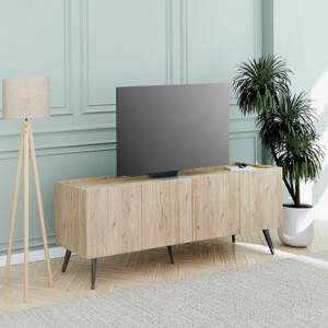 Έπιπλο τηλεόρασης Luna Megapap χρώμα florida oak 180x41x62εκ. - Image 2