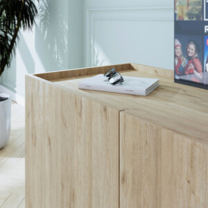 Έπιπλο τηλεόρασης Luna Megapap χρώμα florida oak 180x41x62εκ. - Image 4