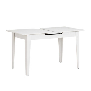 Τραπέζι Trendline Megapap επεκτεινόμενο χρώμα λευκό 120/150x70x75εκ. - Image 4