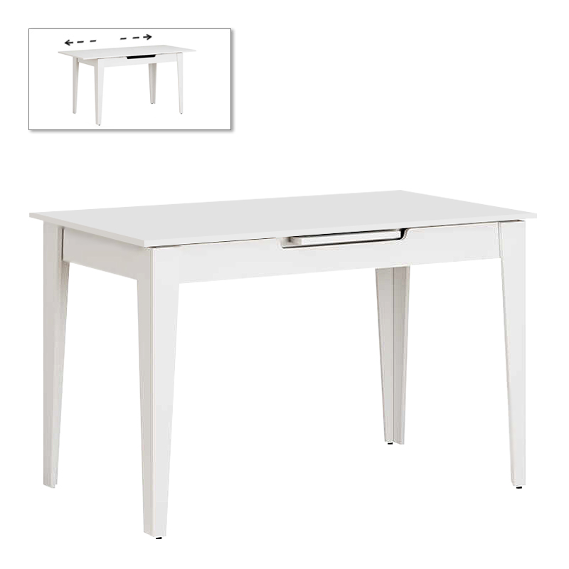 Τραπέζι Trendline Megapap επεκτεινόμενο χρώμα λευκό 120/150x70x75εκ. Τραπέζι Trendline Megapap επεκτεινόμενο χρώμα λευκό 120/150x70x75εκ.