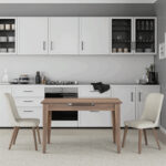 Τραπέζι Trendline Megapap επεκτεινόμενο χρώμα καρυδί 120/150x70x75εκ. - Image 2