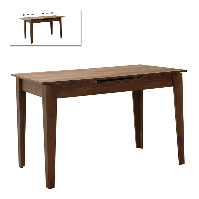 Τραπέζι Trendline Megapap επεκτεινόμενο χρώμα καρυδί 120/150x70x75εκ. Τραπέζι Trendline Megapap επεκτεινόμενο χρώμα καρυδί 120/150x70x75εκ.