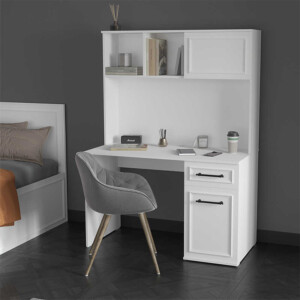 Γραφείο εργασίας Country Megapap χρώμα λευκό 120x60x167εκ. - Image 2