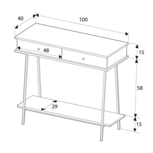 Κονσόλα Elite Megapap χρώμα λευκό του πάγου 100x40x88εκ. - Image 9