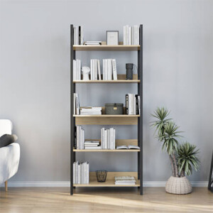 Βιβλιοθήκη Connect Megapap χρώμα florida oak 73x35x172εκ. - Image 3