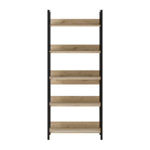Βιβλιοθήκη Connect Megapap χρώμα florida oak 73x35x172εκ. - Image 5