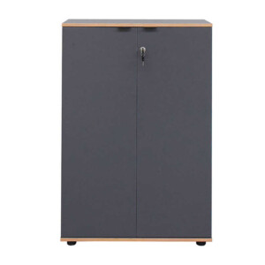 Ντουλάπι γραφείου Rio Megapap με κλειδαριά χρώμα ανθρακί 72x34x109εκ. - Image 4
