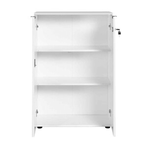 Ντουλάπι γραφείου Rio Megapap με κλειδαριά χρώμα λευκό 72x34x109εκ. - Image 5