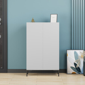 Παπουτσοθήκη - Ντουλάπι Pool Megapap χρώμα λευκό 72x34x119εκ. - Image 3