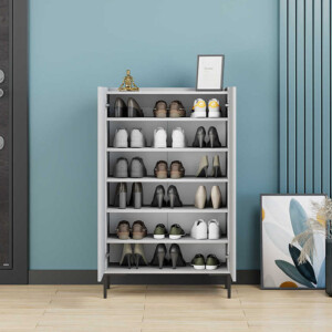 Παπουτσοθήκη - Ντουλάπι Pool Megapap χρώμα λευκό 72x34x119εκ. - Image 4