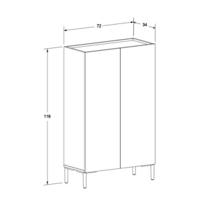 Παπουτσοθήκη - Ντουλάπι Pool Megapap χρώμα λευκό 72x34x119εκ. - Image 6