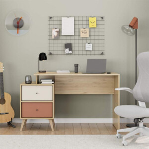 Γραφείο εργασίας Terra Megapap χρώμα florida oak 129x55x75εκ. - Image 3