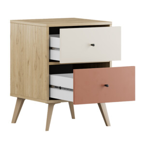 Κομοδίνο Terra Megapap χρώμα florida oak 44x44x61εκ. - Image 4