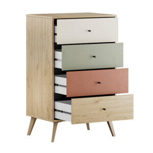 Συρταριέρα Terra Megapap χρώμα florida oak 60x44x100εκ. - Image 4