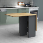 Τραπέζι Pepe Megapap επεκτεινόμενο χρώμα ανθρακί - φυσικό οξιάς 28(56+56)x77x75εκ. - Image 5