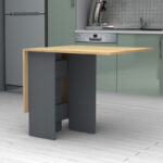 Τραπέζι Pepe Megapap επεκτεινόμενο χρώμα ανθρακί - φυσικό οξιάς 28(56+56)x77x75εκ. - Image 7