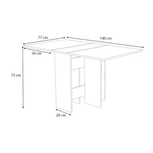 Τραπέζι Pepe Megapap επεκτεινόμενο χρώμα ανθρακί - φυσικό οξιάς 28(56+56)x77x75εκ. - Image 8