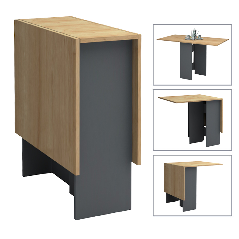 Τραπέζι Pepe Megapap επεκτεινόμενο χρώμα ανθρακί - φυσικό οξιάς 28(56+56)x77x75εκ. Τραπέζι Pepe Megapap επεκτεινόμενο χρώμα ανθρακί - φυσικό οξιάς 28(56+56)x77x75εκ.