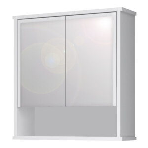 Καθρέπτης μπάνιου Delo Μegapap χρώμα λευκό 62x17