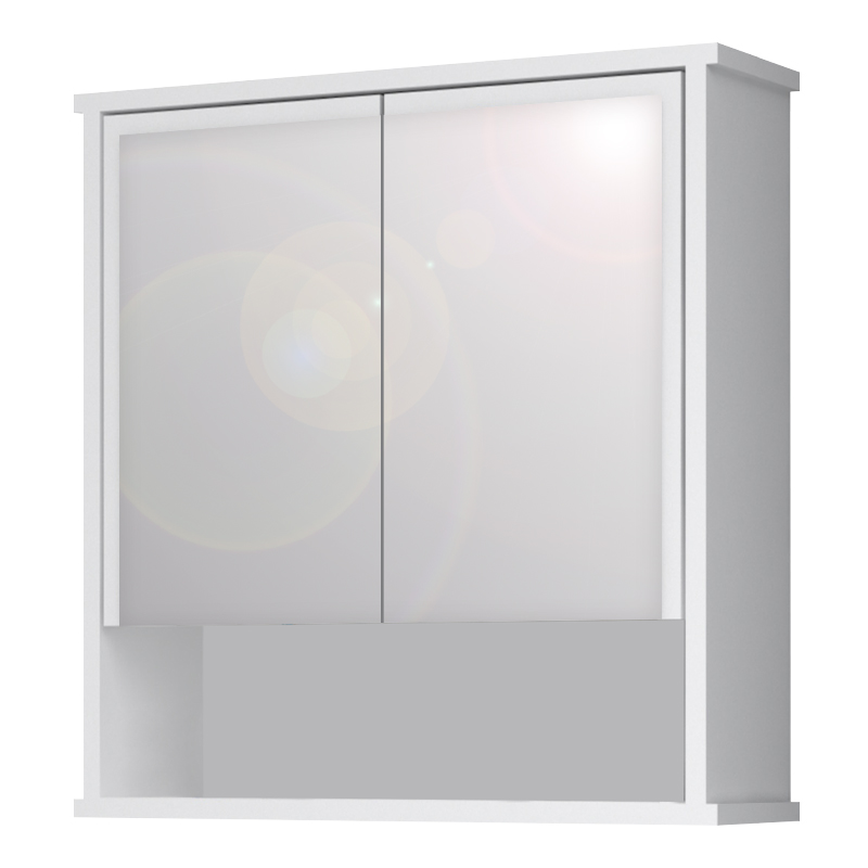 Καθρέπτης μπάνιου Delo Μegapap χρώμα λευκό 62x17