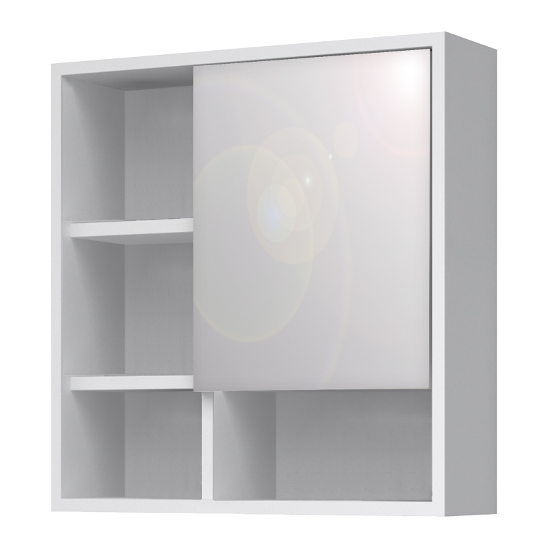 Καθρέπτης μπάνιου Demo Μegapap χρώμα λευκό 60x17