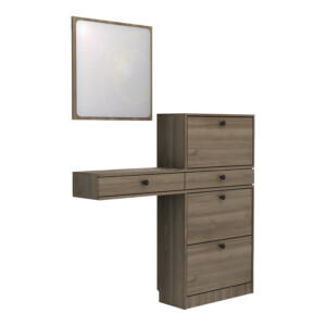 Έπιπλο εισόδου Pego Megapap χρώμα καρυδί 130x30x123,3εκ. - Image 4