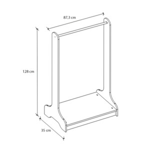 Έπιπλο εισόδου Belgum Megapap χρώμα pine oak 87,3x35x128εκ. - Image 4