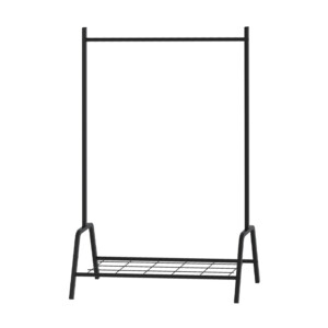 Επιδαπέδια κρεμάστρα Selman Megapap μεταλλική χρώμα μαύρο 87,6x36x136εκ. - Image 3