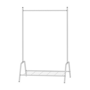 Επιδαπέδια κρεμάστρα Selman Megapap μεταλλική χρώμα λευκό 87,6x36x136εκ. - Image 3