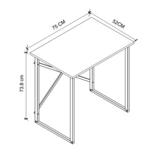 Γραφείο εργασίας Verne Megapap χρώμα pine oak 75x52x73,8εκ. - Image 4