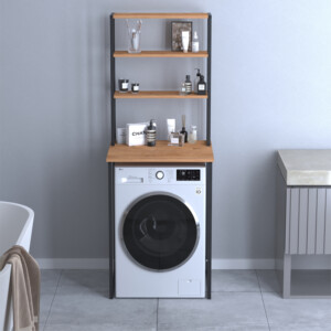 Έπιπλο πλυντηρίου Bobby Megapap χρώμα pine oak 67x60x178εκ. - Image 2