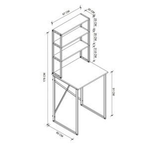 Έπιπλο πλυντηρίου Bobby Megapap χρώμα pine oak 67x60x178εκ. - Image 4