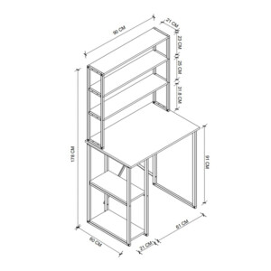 Έπιπλο πλυντηρίου Berkus Megapap χρώμα pine oak 90x60x178εκ. - Image 4