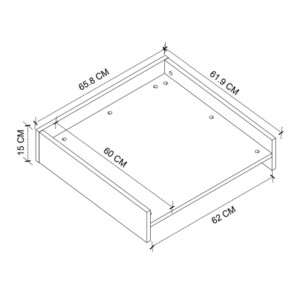 Βάση στήριξης πλυντηρίου - στεγνωτηρίου Sunta Megapap χρώμα λευκό 65,8x61,9x15εκ. - Image 4