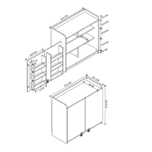 Ντουλάπι κουζίνας - μπάνιου Altay I Megapap χρώμα λευκό 97,8x44,1x91,5εκ. - Image 6