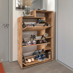 Παπουτσοθήκη Lego Megapap χρώμα pine oak 90x32x143εκ. - Image 2